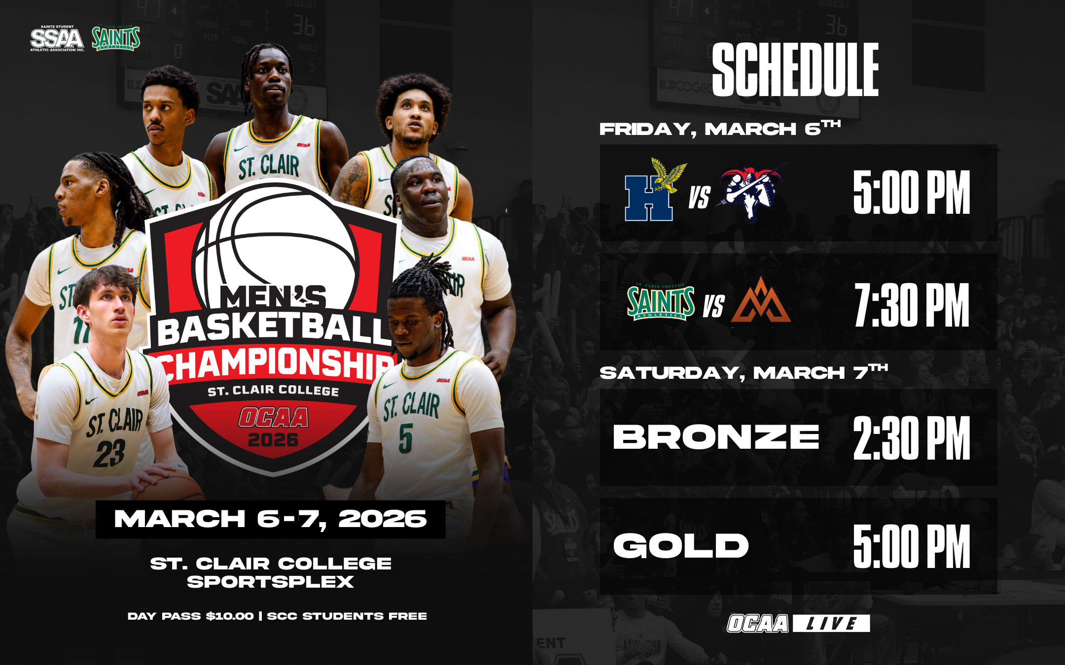 St. Clair Ready to Host OCAA Men&rsquo;s Basketball Final Four